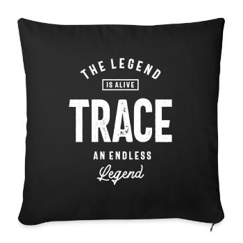 Nom personnalisé Trace - Housse de coussin décorative 45 x 45 cm - noir - Devant