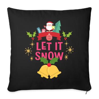 Christmas Let It Snow - Sofa pillowcase 17,3'' x 17,3'' (45 x 45 cm) - black - Front