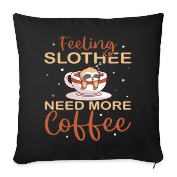 Se sentir paresseux a besoin de plus de café - Housse de coussin décorative 45 x 45 cm - noir - Devant