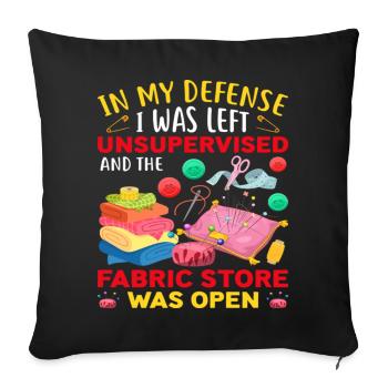 Funny Quilting Poison - Sofa pillowcase 17,3'' x 17,3'' (45 x 45 cm) - black - Front
