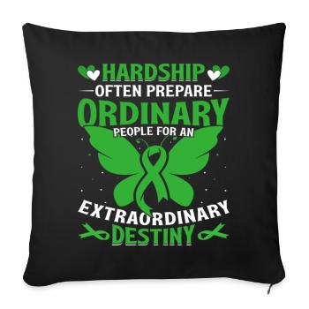 Les difficultés préparent souvent les gens à des situations extraordinaires - Housse de coussin décorative 45 x 45 cm - noir - Devant