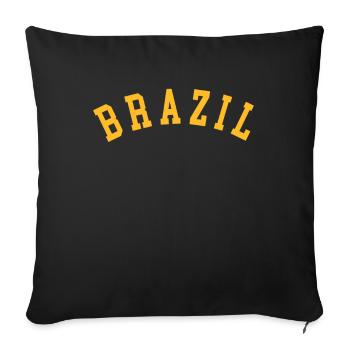 For lovers of Brazil and the Brazilian People - Sofa pillowcase 17,3'' x 17,3'' (45 x 45 cm) - black - Front