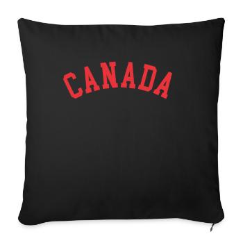 Pour les amoureux du Canada et du peuple canadien - Housse de coussin décorative 45 x 45 cm - noir - Devant