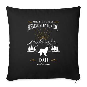 Bernese Mountain Dog - Sofa pillowcase 17,3'' x 17,3'' (45 x 45 cm) - black - Front