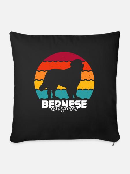 Berner Sennenhund - Sofakissenbezug 45 x 45 cm - Schwarz
