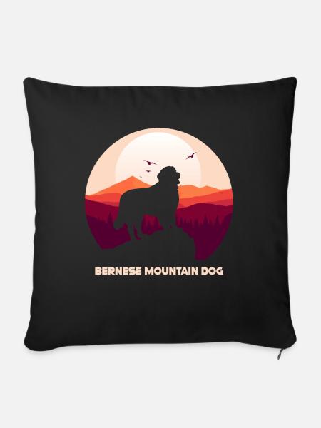 Berner Sennenhund - Sofakissenbezug 45 x 45 cm - Schwarz
