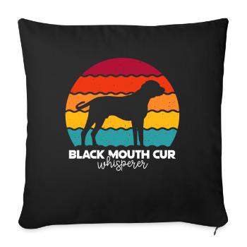 Cur bouche noire - Housse de coussin décorative 45 x 45 cm - noir - Devant
