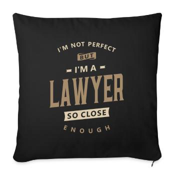 Avocat Titre drôle du poste Profession Travailleur d’anniversaire - Housse de coussin décorative 45 x 45 cm - noir - Devant