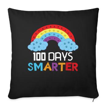 Rainbow Pop 100th Day Smarter Days Of School - Sofa pillowcase 17,3'' x 17,3'' (45 x 45 cm) - black - Front