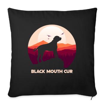 Cur bouche noire - Housse de coussin décorative 45 x 45 cm - noir - Devant