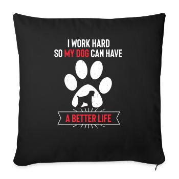 Black Russian Terrier - Sofakissenbezug 45 x 45 cm - Schwarz - Vorne