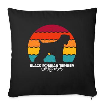 Black Russian Terrier - Sofakissenbezug 45 x 45 cm - Schwarz - Vorne