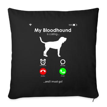 Chien Limier - Housse de coussin décorative 45 x 45 cm - noir - Devant