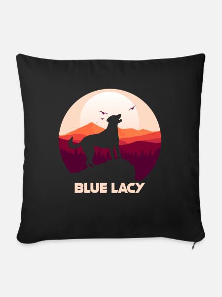 Blue Lacy - Sofakissenbezug 45 x 45 cm - Schwarz