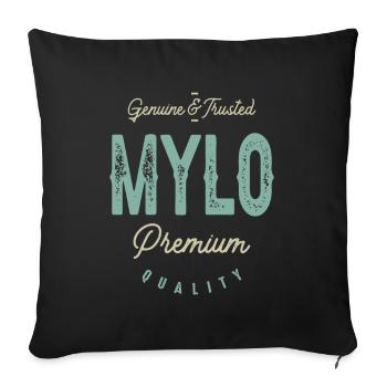 Genuine Mylo Funny Personalized Name - Sofa pillowcase 17,3'' x 17,3'' (45 x 45 cm) - black - Front