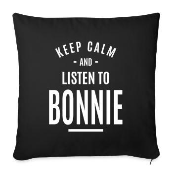 Bonnie Personalized Name - Sofa pillowcase 17,3'' x 17,3'' (45 x 45 cm) - black - Front