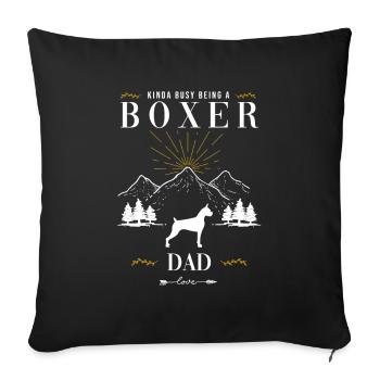 Chien boxeur - Housse de coussin décorative 45 x 45 cm - noir - Devant