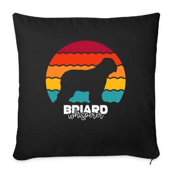 Briard - Berger de Brie - Briarden - Sofa pillowcase 17,3'' x 17,3'' (45 x 45 cm) - black - Front