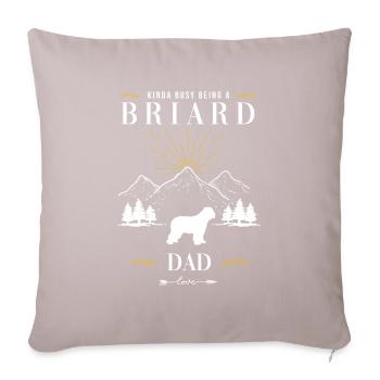 Briard - Berger de Brie - Briarden - Sofa pillowcase 17,3'' x 17,3'' (45 x 45 cm) - light taupe - Front