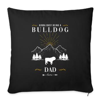 Bulldogge Hunderasse - Sofakissenbezug 45 x 45 cm - Schwarz - Vorne