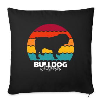 Bulldogge Hunderasse - Sofakissenbezug 45 x 45 cm - Schwarz - Vorne