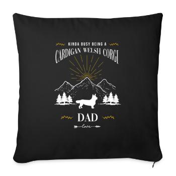 Cardigan Welsh Corgi - Housse de coussin décorative 45 x 45 cm - noir - Devant