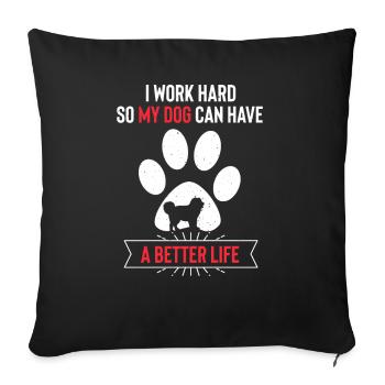 Caucasian Ovcharka Caucasian Shepherd Dog - Sofa pillowcase 17,3'' x 17,3'' (45 x 45 cm) - black - Front