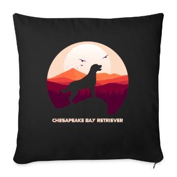 Chesapeake Bay Retriever - Sofa pillowcase 17,3'' x 17,3'' (45 x 45 cm) - black - Front
