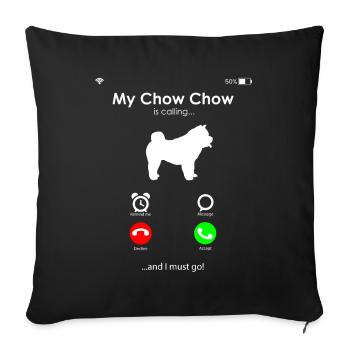 Chow Chow - Sofakissenbezug 45 x 45 cm - Schwarz - Vorne