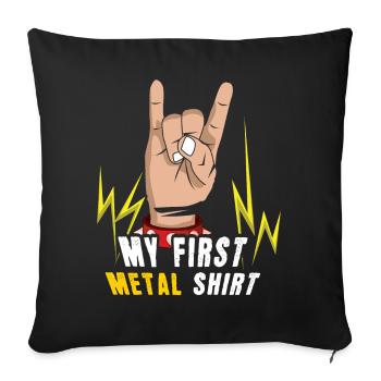 Rock Sign Rocker Hand Metal Kid First Metal - Sofa pillowcase 17,3'' x 17,3'' (45 x 45 cm) - black - Front