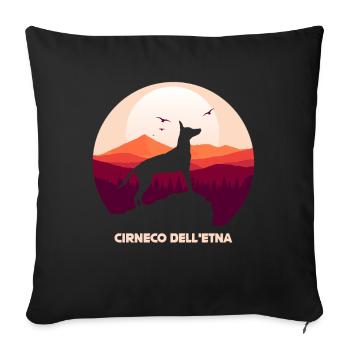 Cirneco dell Etna - Sofa pillowcase 17,3'' x 17,3'' (45 x 45 cm) - black - Front