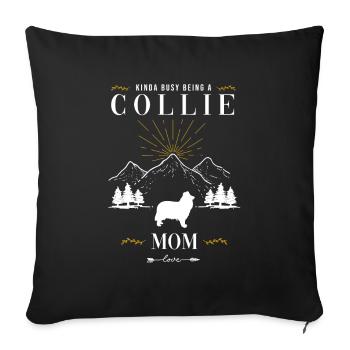 Collie - Sofa pillowcase 17,3'' x 17,3'' (45 x 45 cm) - black - Front