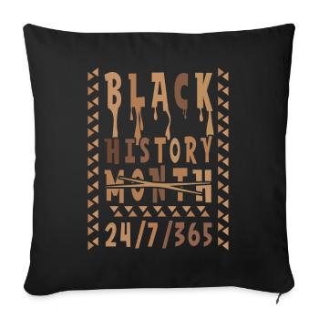 Black History Everyday Pride Black History - Sofa pillowcase 17,3'' x 17,3'' (45 x 45 cm) - black - Front