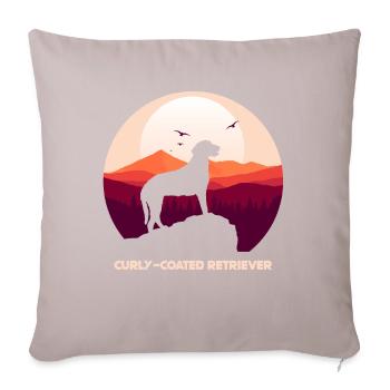 Curly Coated Retriever - Sofa pillowcase 17,3'' x 17,3'' (45 x 45 cm) - light taupe - Front