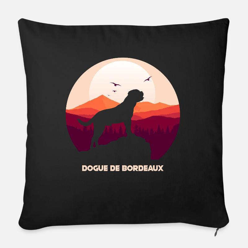Dogue de Bordeaux - Housse de coussin décorative 45 x 45 cm - noir