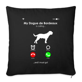 Dogue de Bordeaux - Housse de coussin décorative 45 x 45 cm - noir - Devant