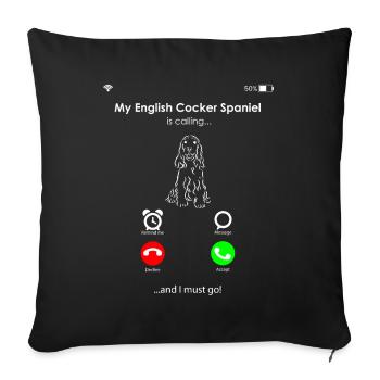 Deutsch Cocker Spaniel - Housse de coussin décorative 45 x 45 cm - noir - Devant