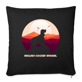 Deutsch Cocker Spaniel - Housse de coussin décorative 45 x 45 cm - noir - Devant
