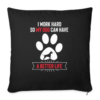 Dogo Argentino - Sofa pillowcase 17,3'' x 17,3'' (45 x 45 cm) - black - Front