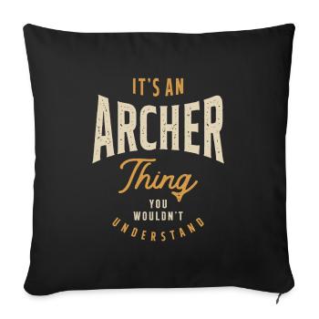 It's an Archer Thing Personalized Name - Sofa pillowcase 17,3'' x 17,3'' (45 x 45 cm) - black - Front