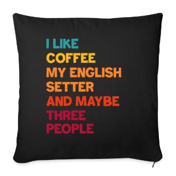 Deutsch Setter - Sofa pillowcase 17,3'' x 17,3'' (45 x 45 cm) - black - Front