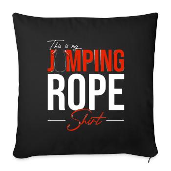 Das ist mein Springseil-Outfit Witziger Humor Work - Sofakissenbezug 45 x 45 cm - Schwarz - Vorne