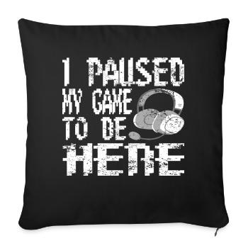 Gaming Retro Gift Idea - Sofa pillowcase 17,3'' x 17,3'' (45 x 45 cm) - black - Front