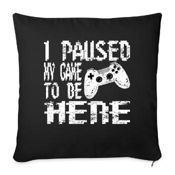 Gaming Retro Geschenkidee - Sofakissenbezug 45 x 45 cm - Schwarz - Vorne