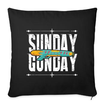 Sonntag Gunday - Sofakissenbezug 45 x 45 cm - Schwarz - Vorne