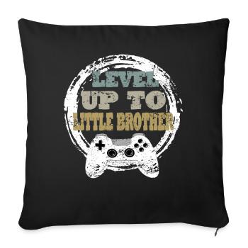 Bruder Gaming Retro Gift Idea - Sofa pillowcase 17,3'' x 17,3'' (45 x 45 cm) - black - Front