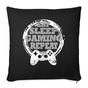 Gaming Retro Gift Idea - Sofa pillowcase 17,3'' x 17,3'' (45 x 45 cm) - black - Front