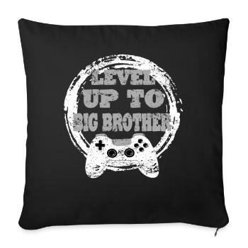 Bruder Gaming Retro Gift Idea - Sofa pillowcase 17,3'' x 17,3'' (45 x 45 cm) - black - Front