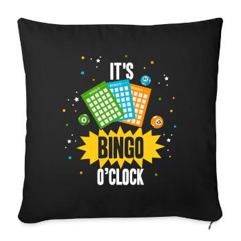 C’est Bingo O’clock Funny Bingo - Housse de coussin décorative 45 x 45 cm - noir - Devant