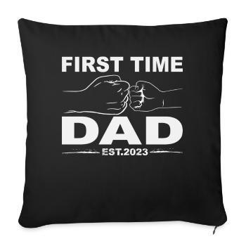 Tenue de papa rétro pour la fête des pères - Housse de coussin décorative 45 x 45 cm - noir - Devant
